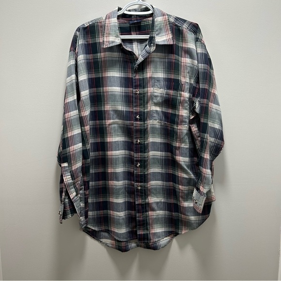 Truly casual light button down plaid shirt - Picture 1 of 7